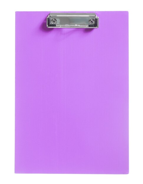 Photo purple clipboard isolated