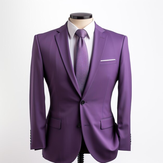 Photo purple clothes man on white background isolated high qual