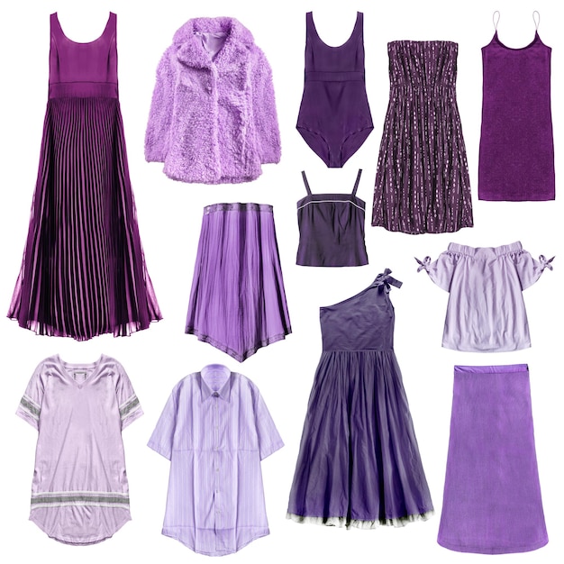 Purple clothing isolated