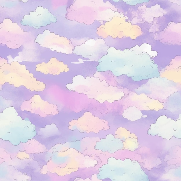 紫色の背景に紫色の雲