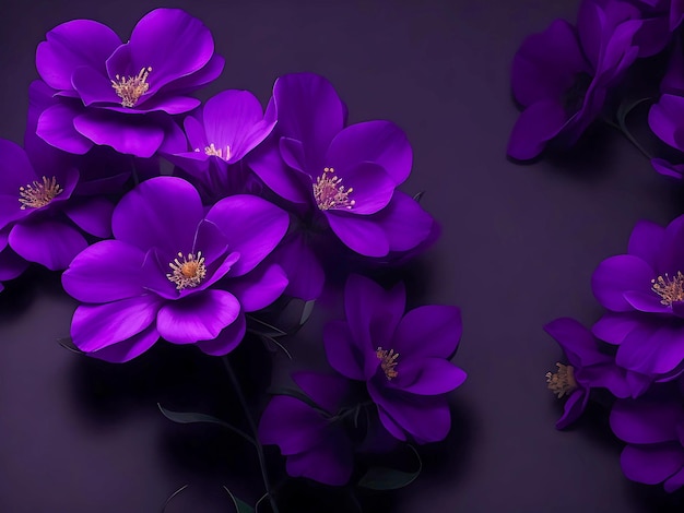 Premium AI Image | Purple color beautiful AI flowers background garden ...
