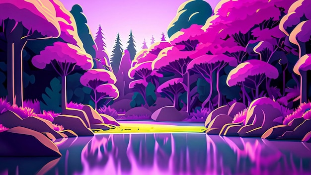 Purple color nature park