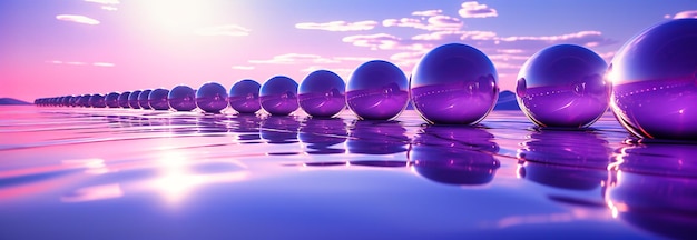 Purple and colorful pattern with bouncing balls