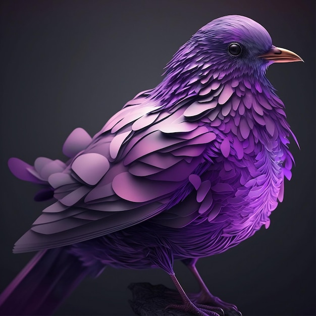 Purple colour Bird