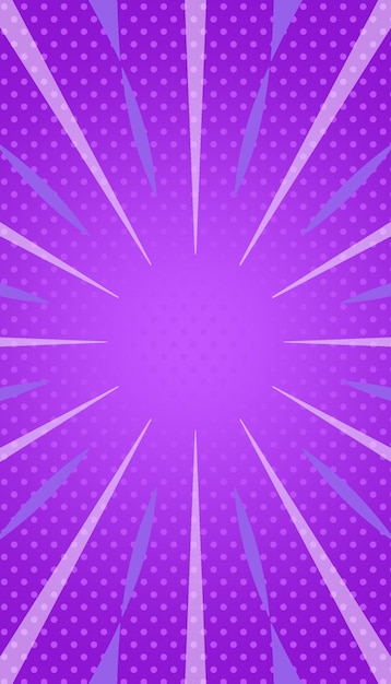 purple comic background with sunburst element design template background purple rays element