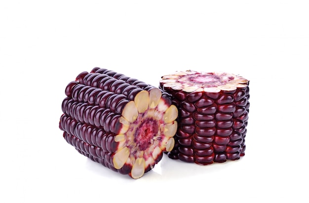 Purple corn isolated on white background