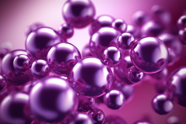 Purple cosmetic molecules Spa medical Generate Ai