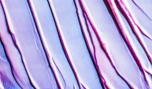 紫色の化粧品テクスチャ背景メイクとスキンケア化粧品製品クリーム口紅保湿剤マクロ高級ビューティー ブランド ホリデー フラットレイ デザインとして