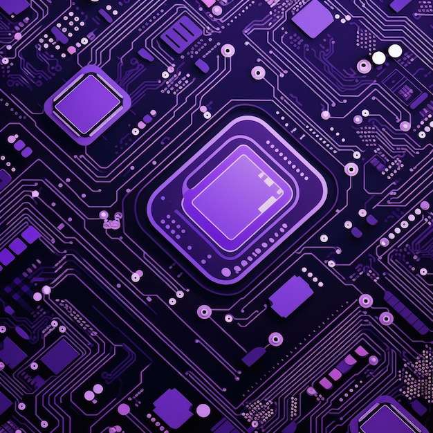 Purple CPU Pattern Unleashing Vibrant Performance