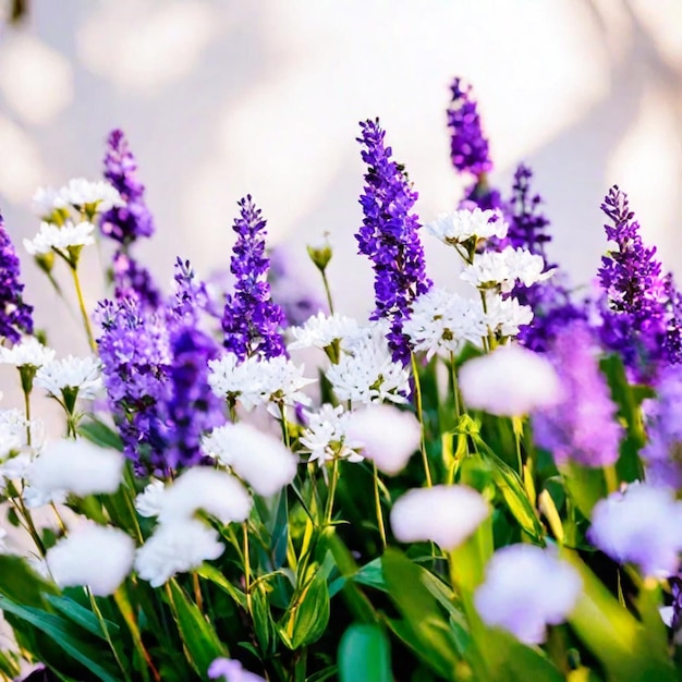 봄 산 에 있는 보라색 크로커스 꽃