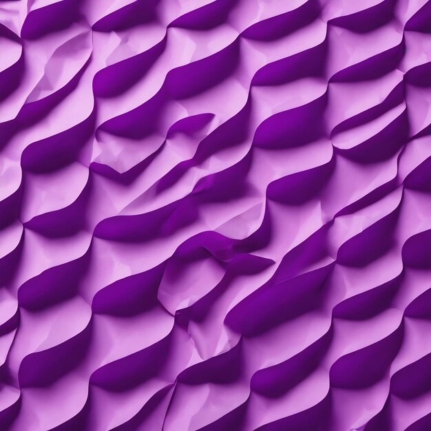 Purple crumpled paper background with white polka dot pattern