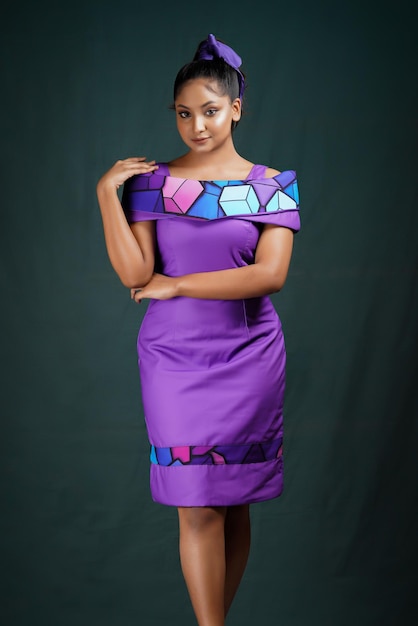 Purple Cube Themetic Party Wear Dress Fashion Photography