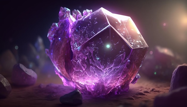 A purple cube with the word gem on it