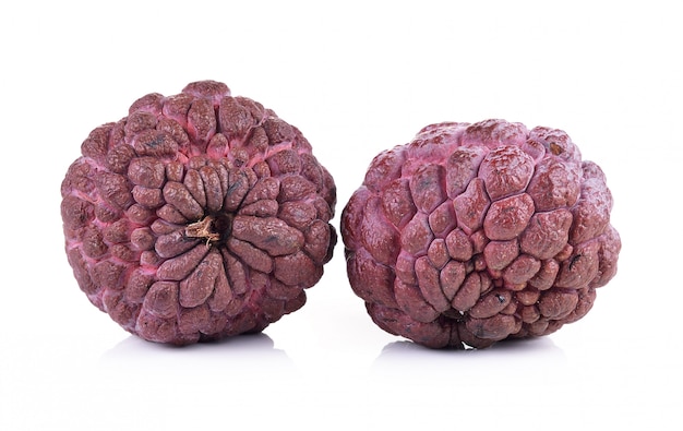 Purple custard apple isolated