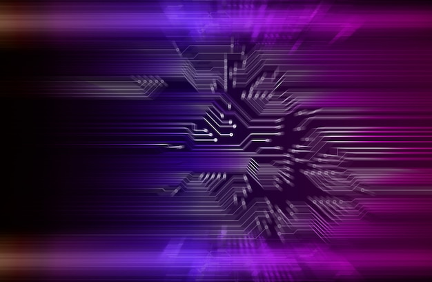 Purple cyber circuit future technology concept background