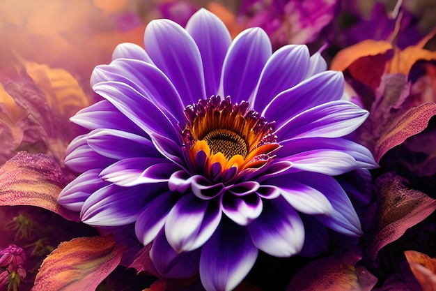 Purple Dahlia Autumn Flower