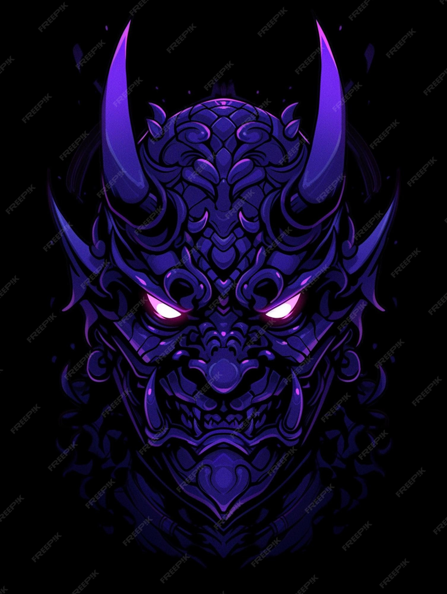 Premium Photo | Purple demon face wallpapers that are high definition