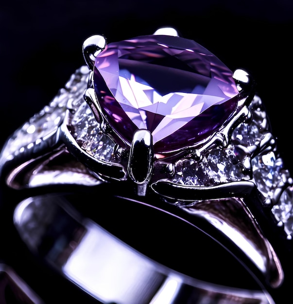 Purple Diamond Ring