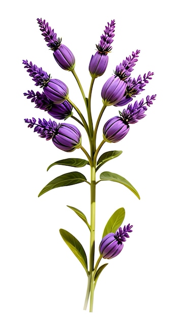 Purple dream floral design art Ai