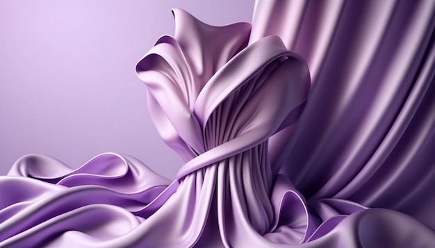 Purple dress with a flowing fabric