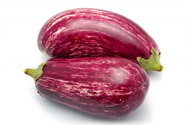 Purple eggplant vegetables isolated