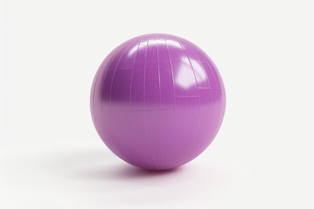Фото Фиолетовый тренировочный мяч на белом фоне на прозрачном png или белом фонде