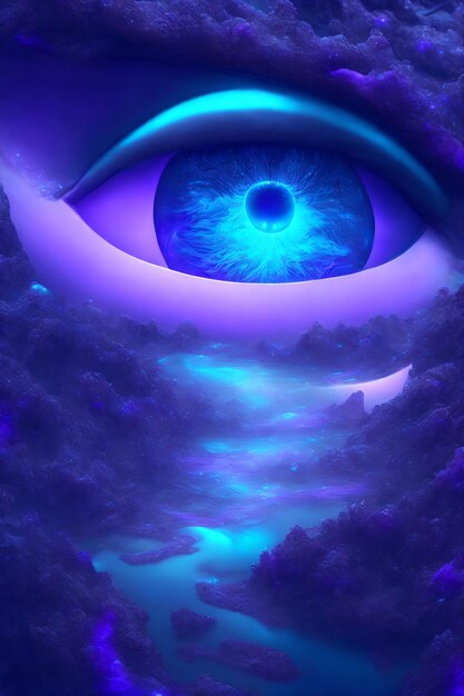 Purple eye of a god