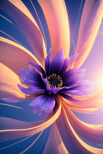 Фото Фиолетовый цветок крупным планом