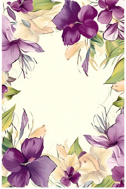 A purple flower frame with a white background and the word love on it.