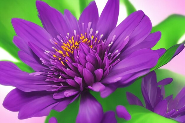 Purple flower generated ai