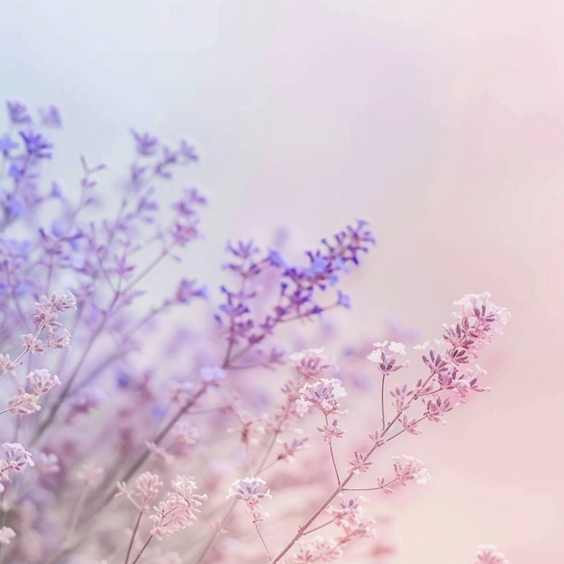 Фиолетовый цветочный градиент Переход от мягкой лаванды к бледно-лилавой