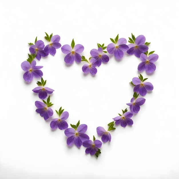 фиолетовое цветочное сердце