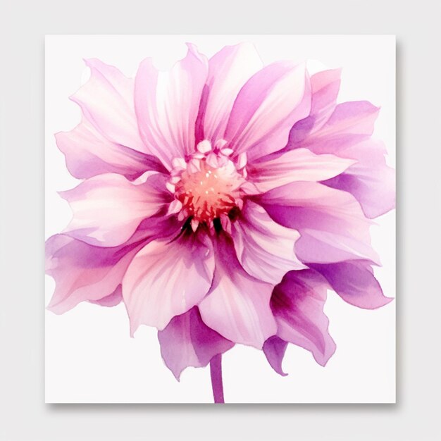 Purple flower with white background on white background generative ai