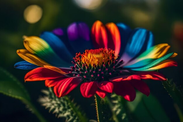 A purple flower with the word wild in the background