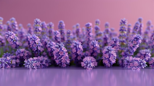 Purple Flowers Arranged on Table