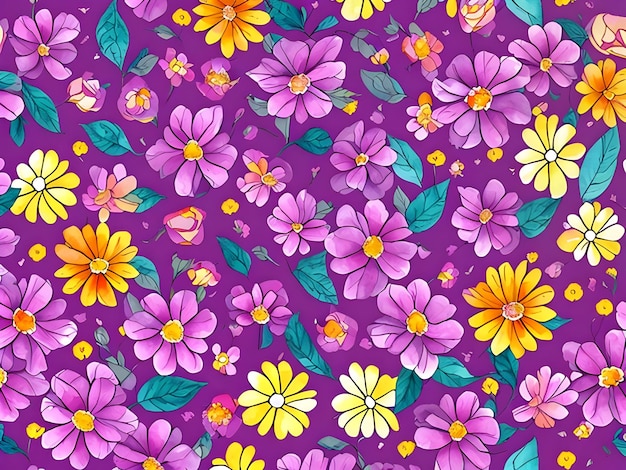 Purple flowers background