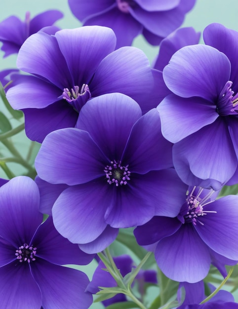 Purple flowers on a dark background