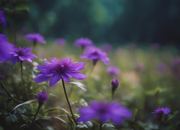 A purple flowers garden