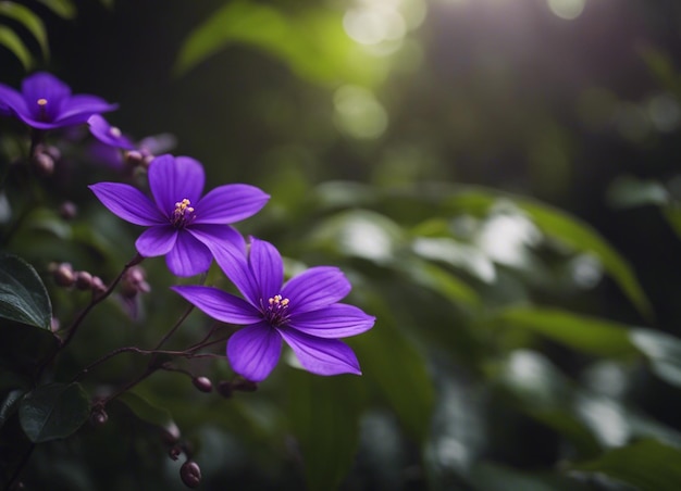 A purple flowers garden