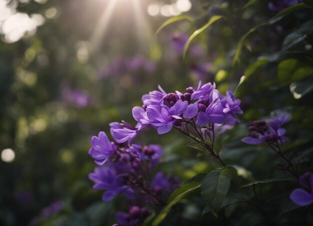 A purple flowers garden