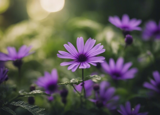 A purple flowers garden