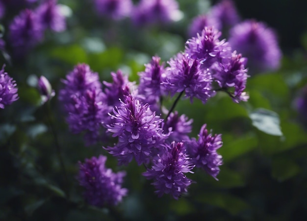 A purple flowers garden