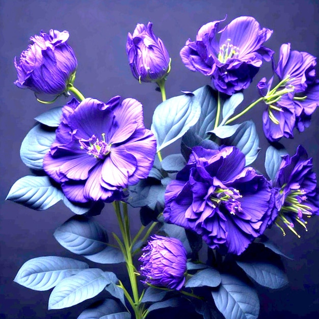 Фиолетовые цветы, изолированные на темном фоне
