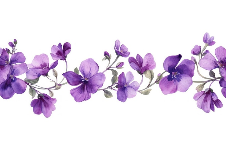 Photo purple flowers lavender blossom plant