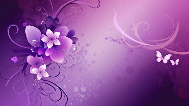 紫の背景に紫の花
