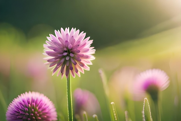 purple flowers in the sunlight