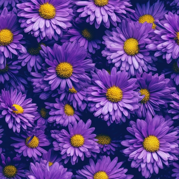 束になっている紫色の花
