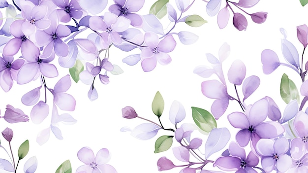 Purple flowers on a white background.