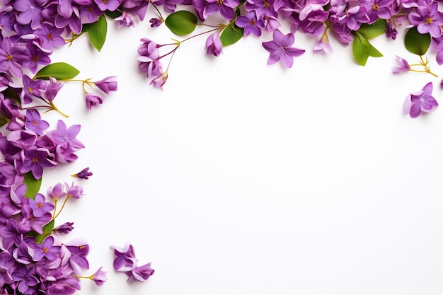 purple flowers on a white background