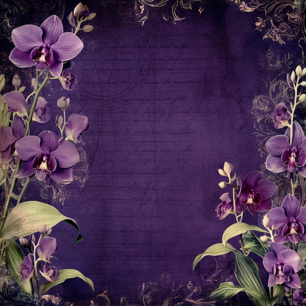 Фиолетовые цветы с фиолетовым фоном и фиолетовый фон генеративный ai